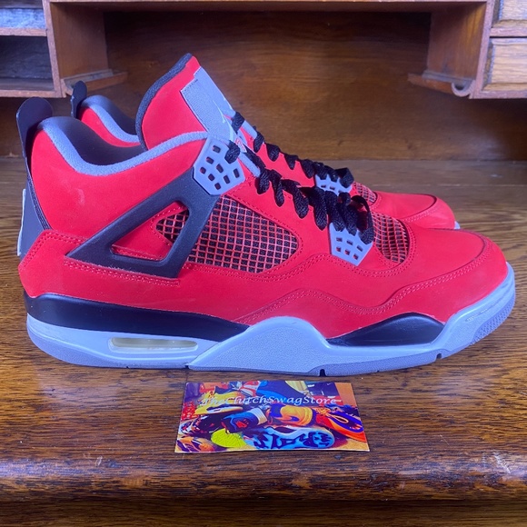 Nike Air Jordan Retro 4 Mid Mens Shoes Red Size 11 - Picture 3 of 9